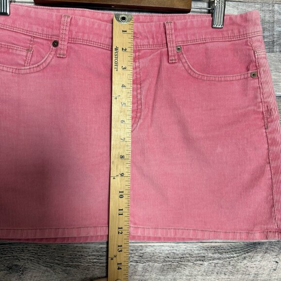 7 for all Mankind Pink Corduroy Mini Skirt Flynt Size 31 - Picture 9 of 9